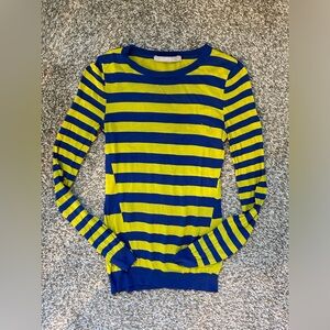 Jason Wu silk shirt with blue and yellow stripes